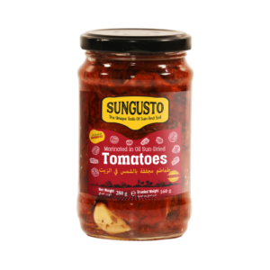 Sungusto Oil-Marinated Sun-Dried Tomatoes 320 cc Glass Jar (280 g)