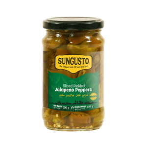 Sungusto Sliced Jalapeño Pepper Pickles 320 cc Glass Jar (280 g)